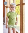 Conjunto Niño Pantalon Tela Cuadritos Juliana