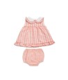Vestido Corto Niña con Braga Cuadritos Juliana